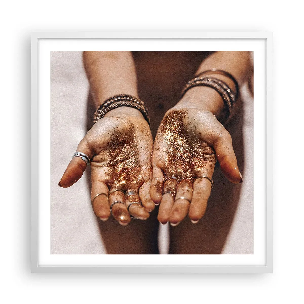 Poster în ramă albă - Un cadou pentru tine - 60x60 cm