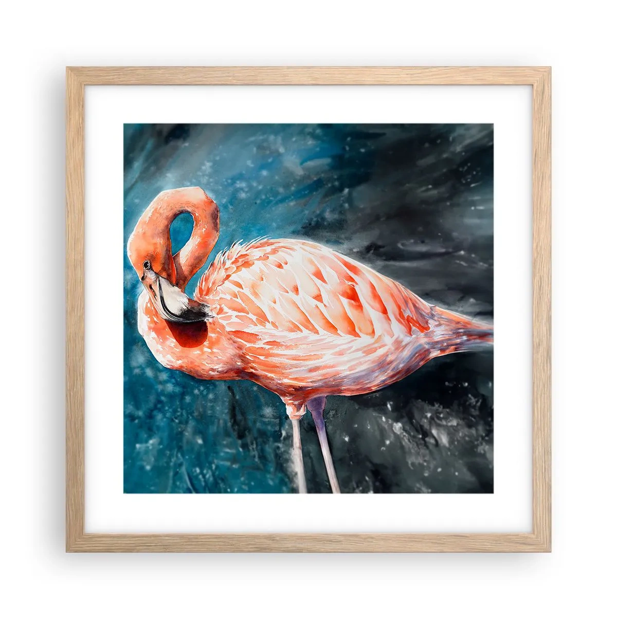Poster în ramă de stejar deschis - Decorativ prin natură - 40x40 cm