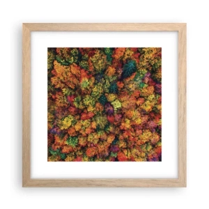 Poster în ramă de stejar deschis - Buchet de copaci de toamnă - 30x30 cm
