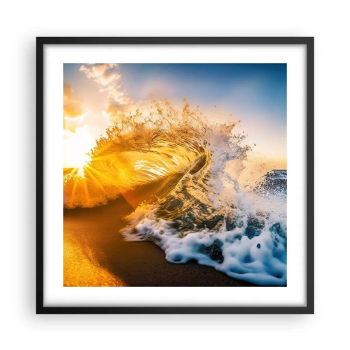 Poster în ramă neagră - Joc în nisip - 50x50 cm