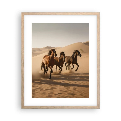 Poster în ramă de stejar deschis - Liberi ca vântul - 40x50 cm