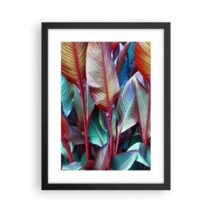 Poster în ramă neagră - Tufiș colorat - 30x40 cm