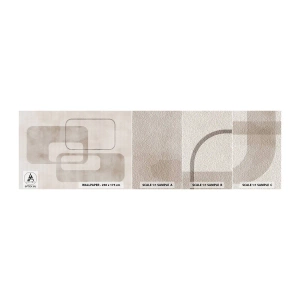Mostră de Tapet Standard Eco - Fuga geometrică - Forme, Minimalism, Luminos - 100x30 cm