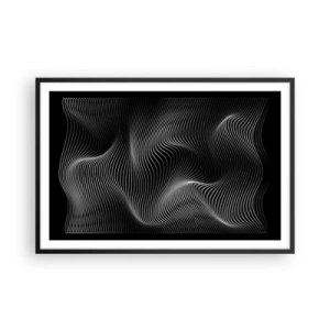 Poster în ramă neagră - Dansul luminii în spațiu - 91x61 cm