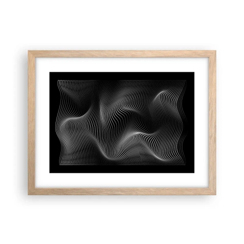 Poster în ramă de stejar deschis - Dansul luminii în spațiu - 40x30 cm
