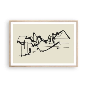 Poster în ramă de stejar deschis - Poate că peisajul - 91x61 cm