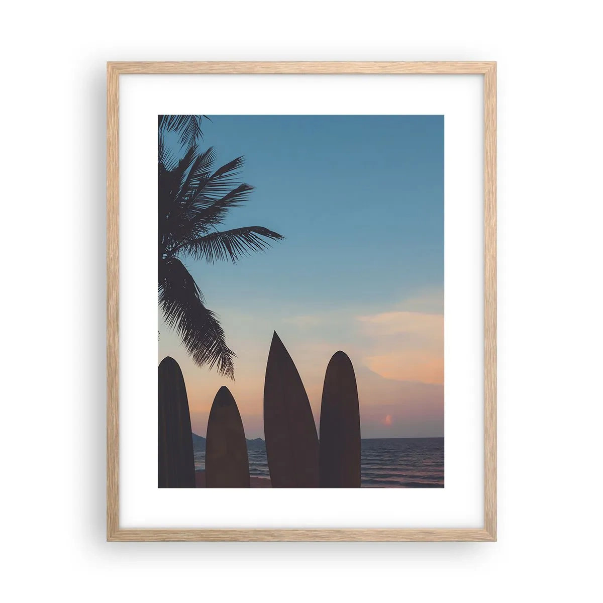 Poster în ramă de stejar deschis - Și mâine ne vom distra - 40x50 cm