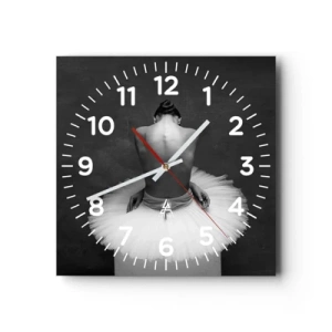 Ceas de perete - Ceas pe sticlă - Chiar înflorește - 30x30 cm