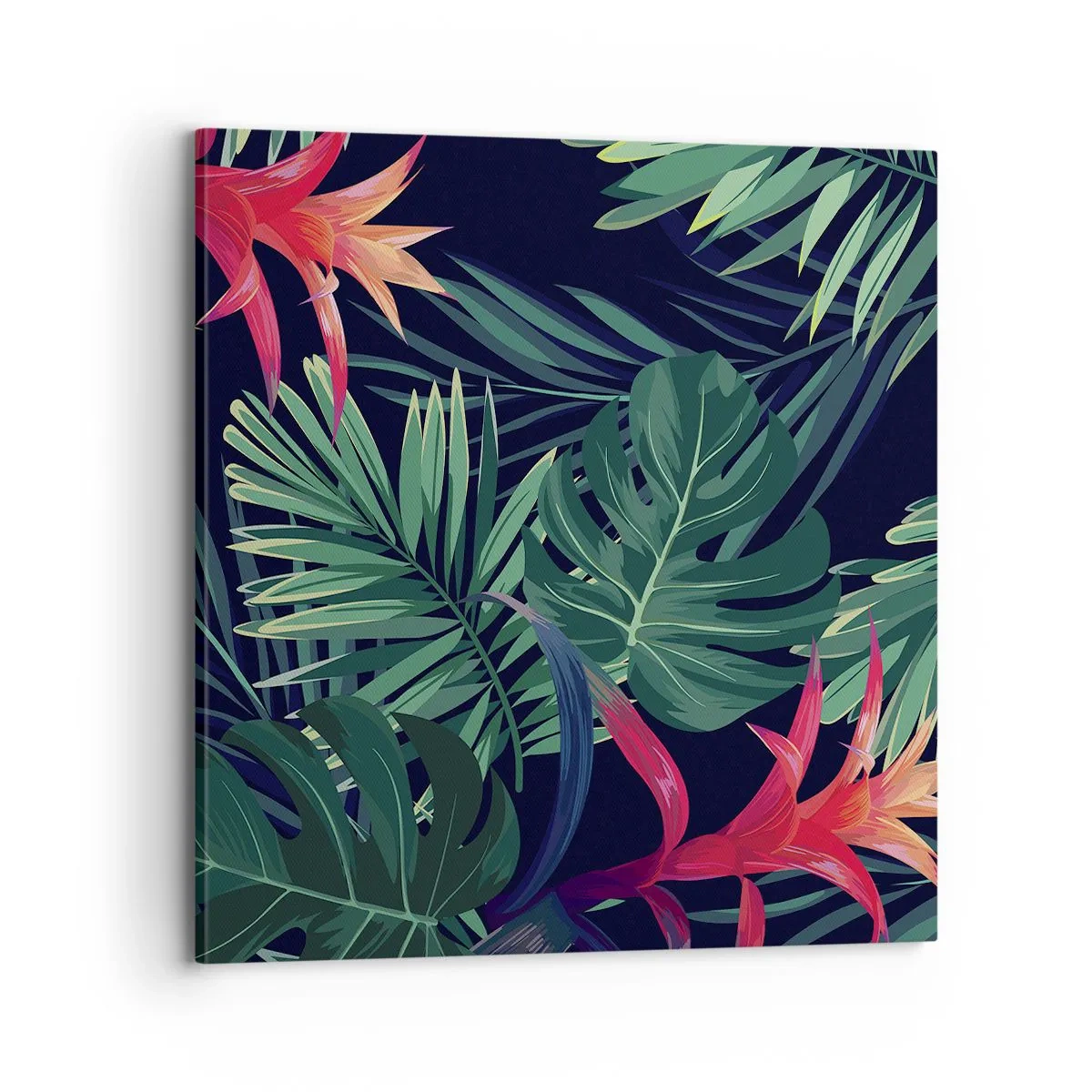 Tablou pe pânză - Flacăra verde - 70x70 cm