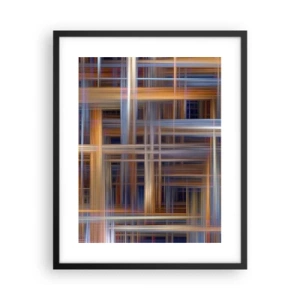 Poster în ramă neagră - Țesut din lumină - 40x50 cm