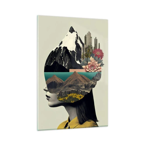 Tablou pe sticlă - Femeia - întotdeauna un mister - 80x120 cm