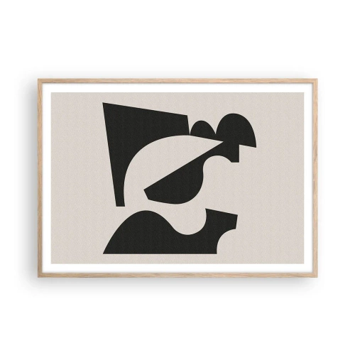 Poster în ramă de stejar deschis - Pentru autoasamblare - 100x70 cm