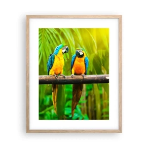 Poster în ramă de stejar deschis - Și ai auzit că ea...? - 40x50 cm