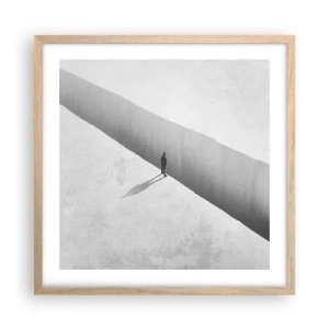 Poster în ramă de stejar deschis - Obiectiv clar - 50x50 cm