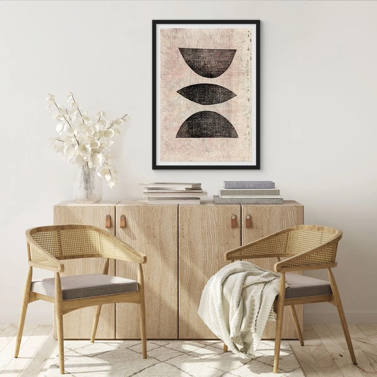 Poster în ramă neagră - Abstracție etnică - 61x91 cm