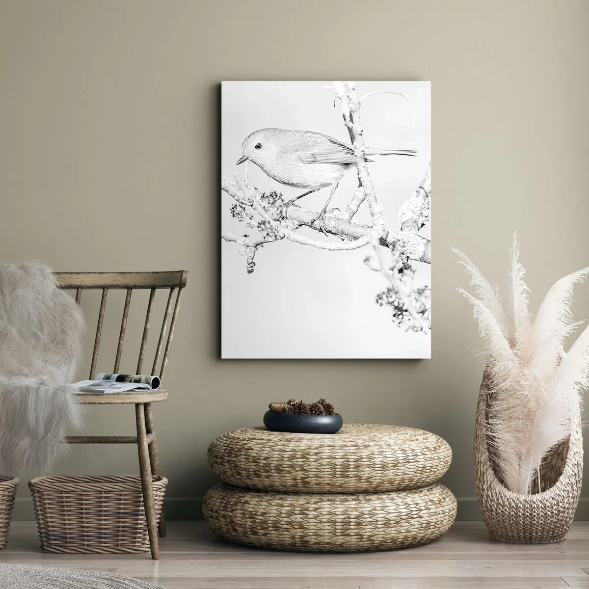 Tablou pe pânză - Dimineață de iarnă - 45x80 cm