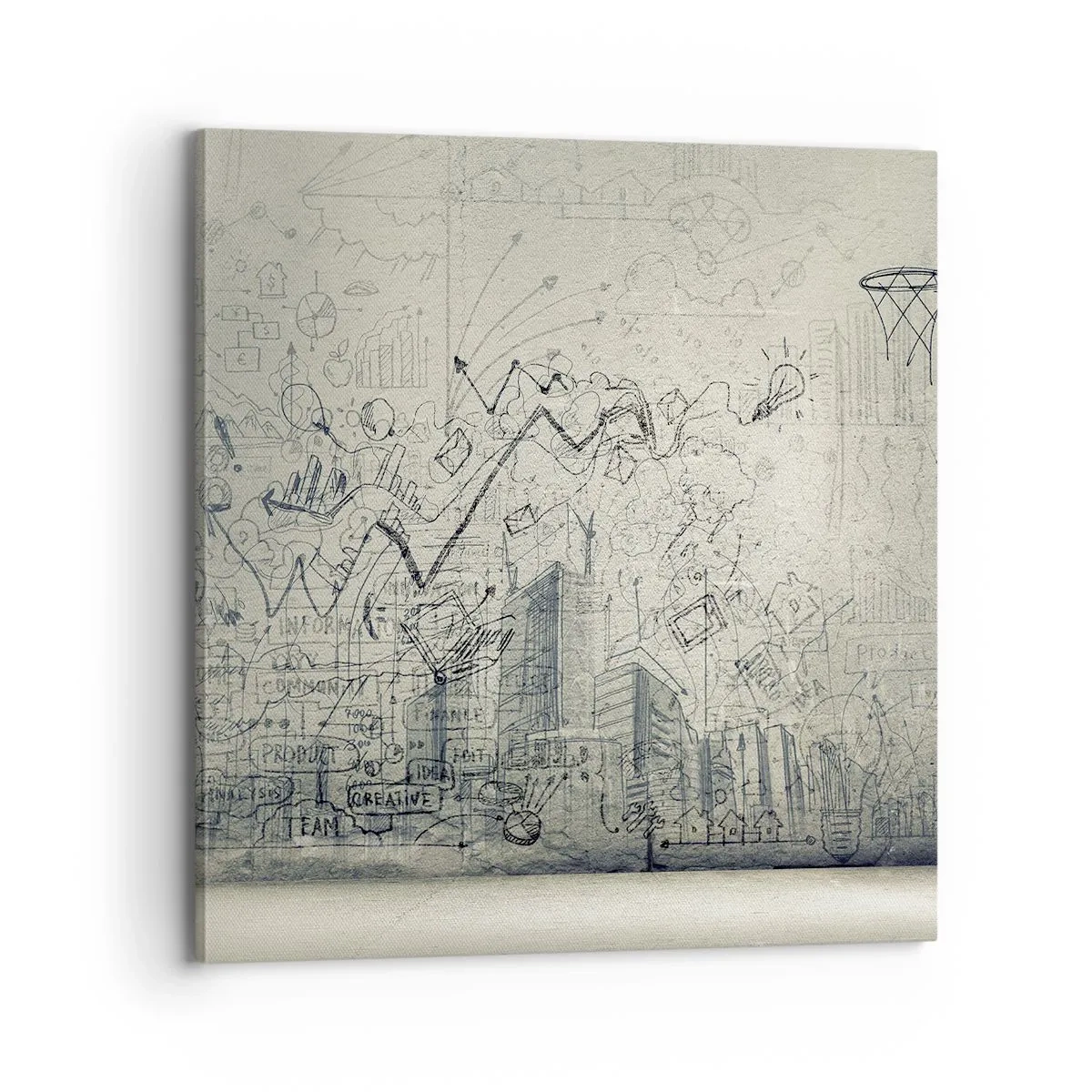Tablou pe pânză - Minunata mea viață de oraș - 70x70 cm