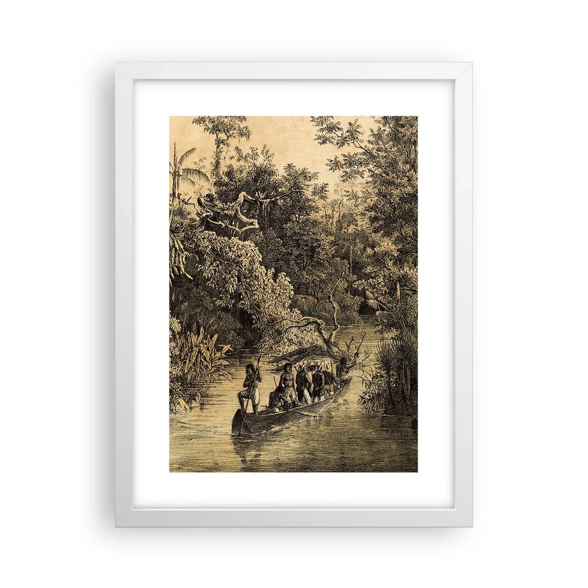 Poster în ramă albă - Călătorie la sursă - 30x40 cm