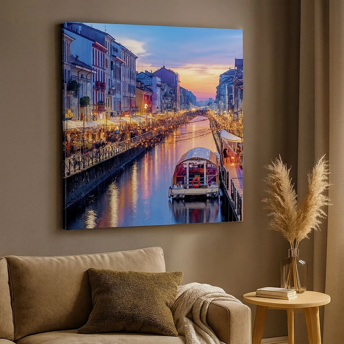 Tablou pe pânză - O seară de lumină și distracție - 30x30 cm