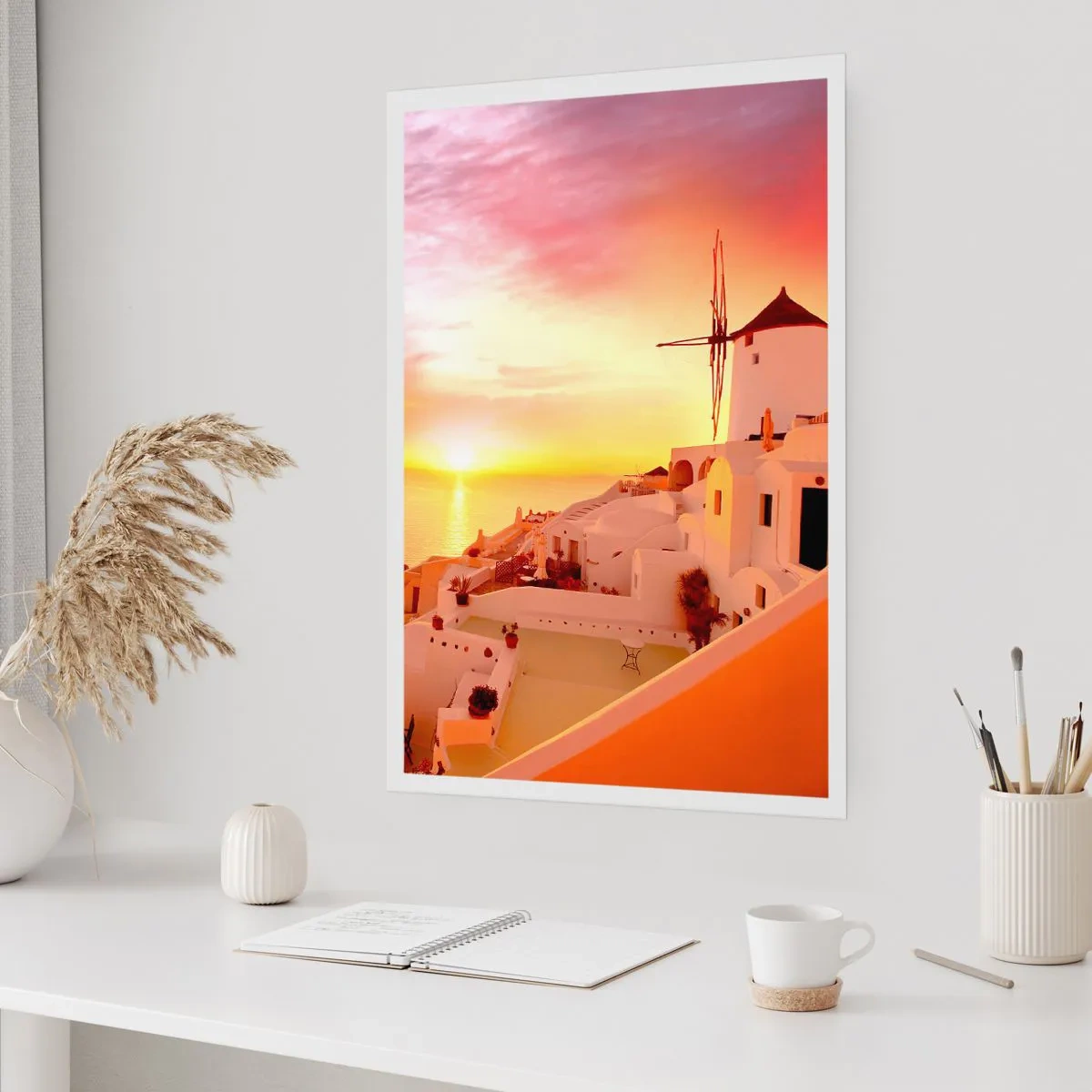Poster - Dizolvându-se în alb și auriu - 30x40 cm
