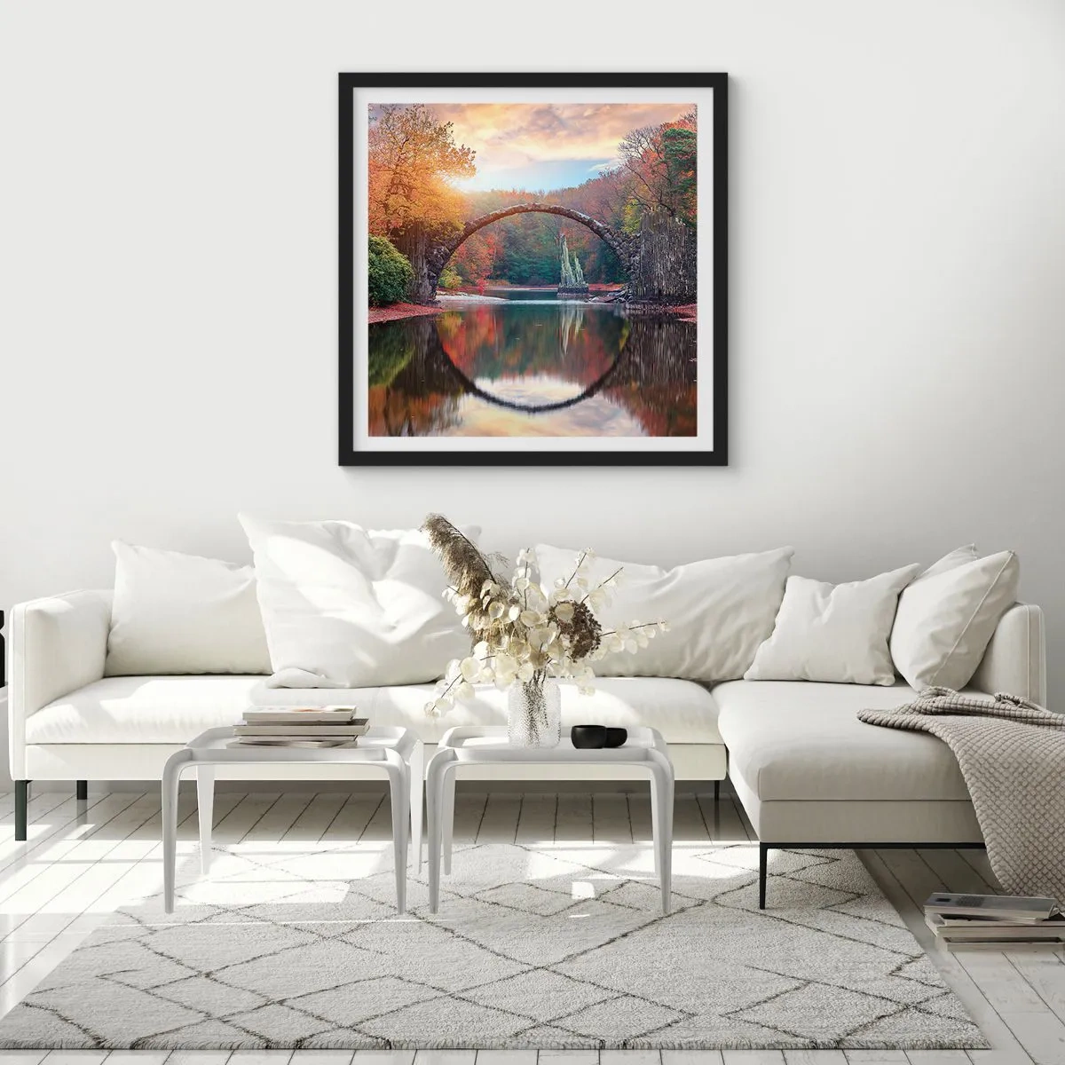 Poster în ramă neagră - De cealaltă parte a oglinzii - 40x40 cm