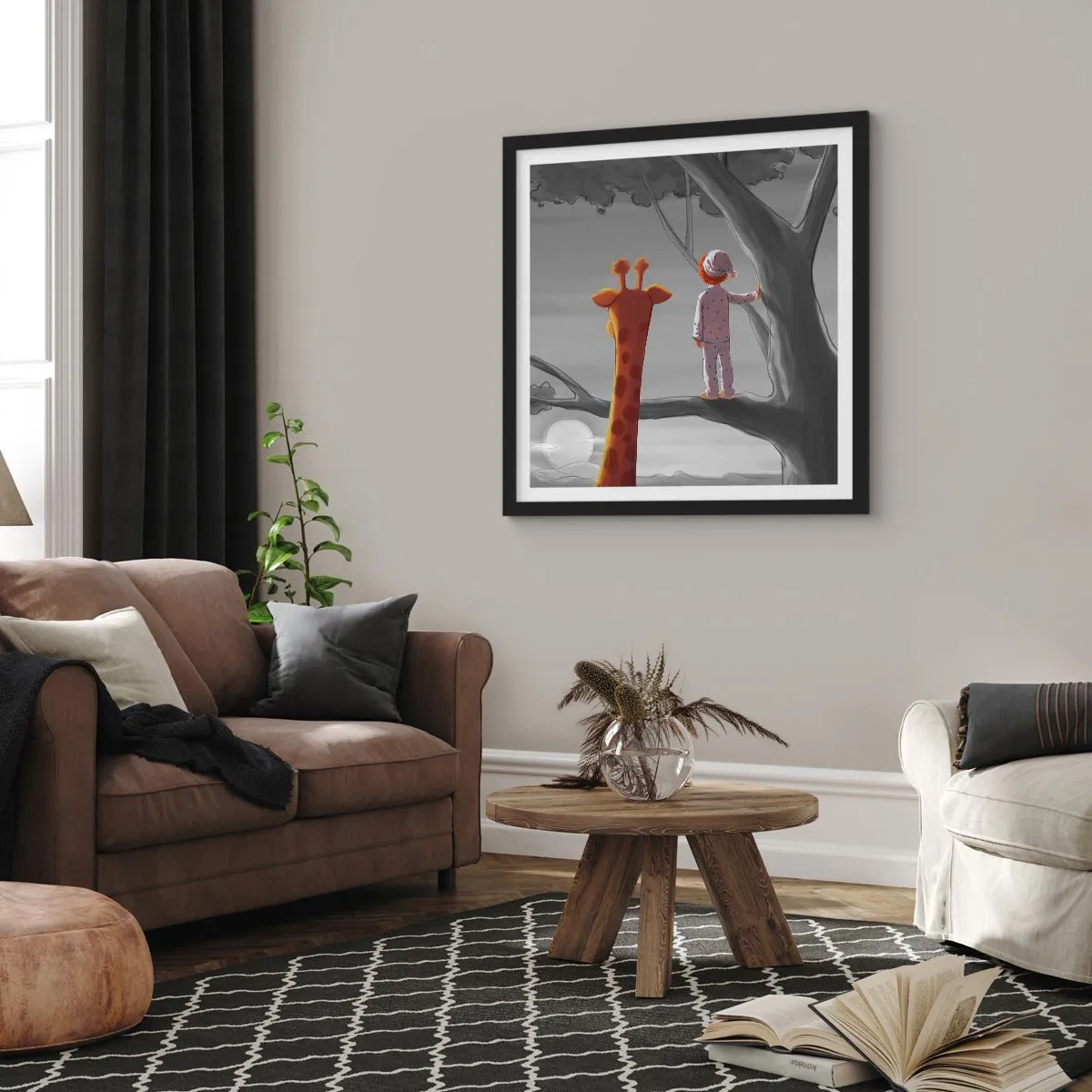 Poster în ramă neagră - Acest lucru se întâmplă cu adevărat - 60x60 cm