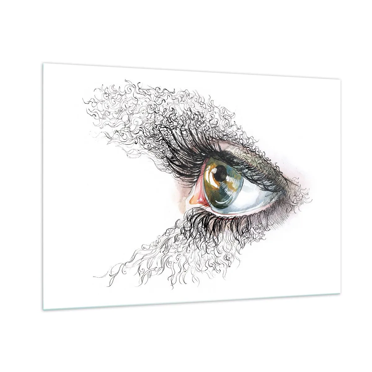 Tablou pe sticlă - Privește direct în suflet - 100x70 cm