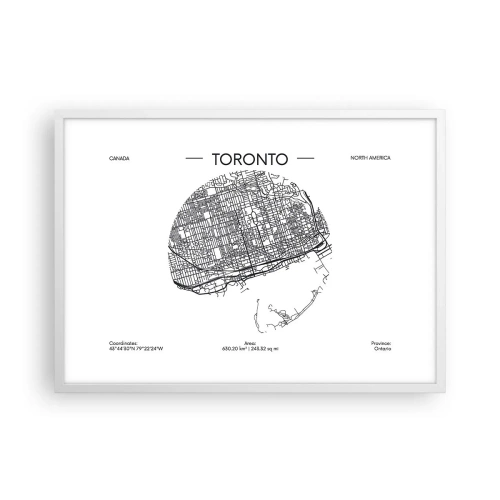 Poster în ramă albă - Anatomia Toronto - 70x50 cm