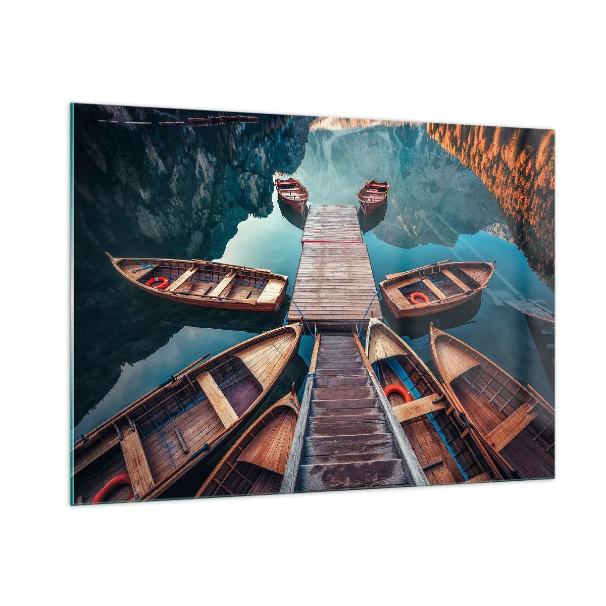 Tablou pe sticlă - Așteptând în port - 100x70 cm