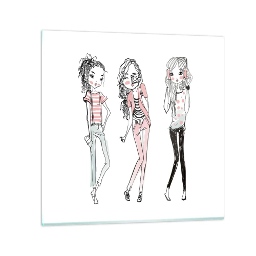 Tablou pe sticlă - Hai la distracție - 60x60 cm