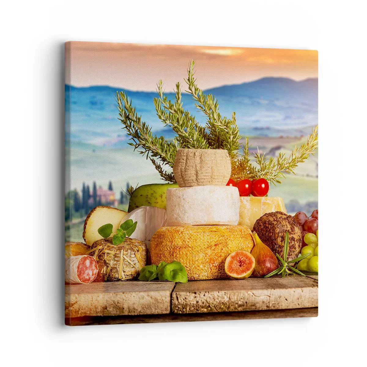 Tablou pe pânză - Bucurie de viață în stil italian - 30x30 cm