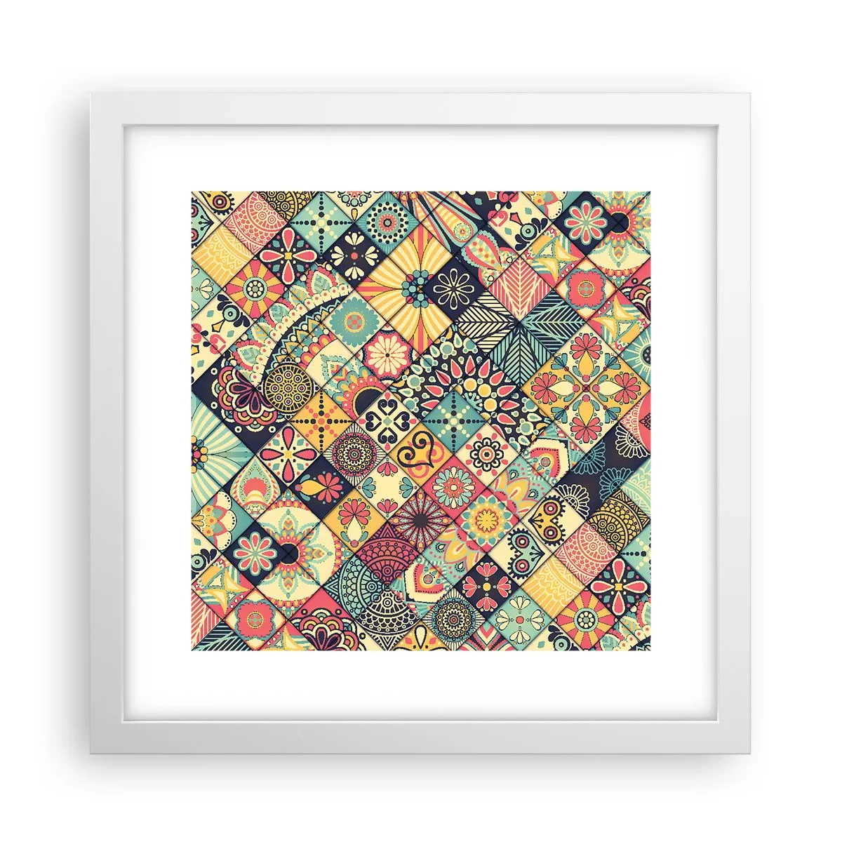 Poster în ramă albă - Clima marocană - 30x30 cm