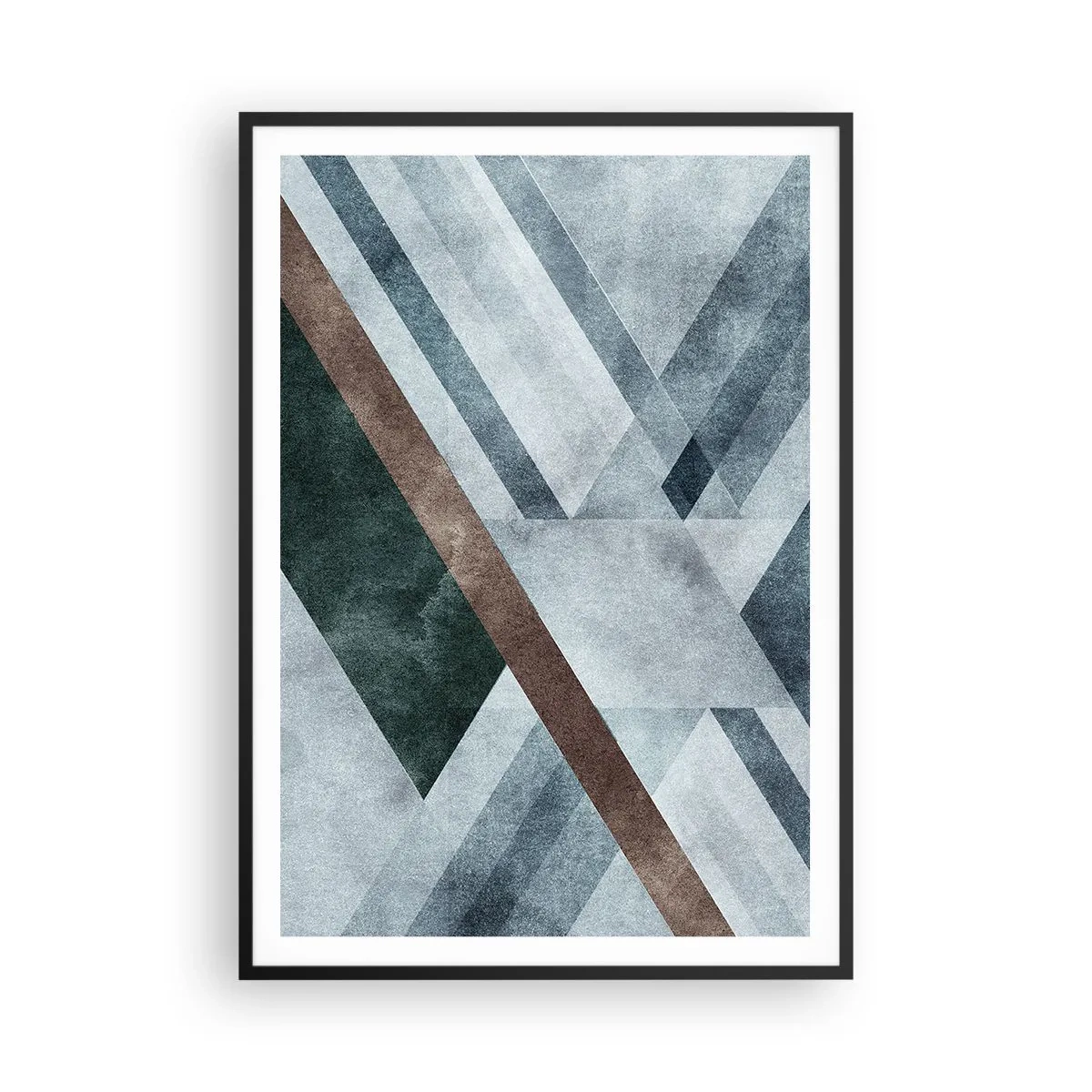 Poster în ramă neagră - Eleganța sofisticată a geometriei - 70x100 cm