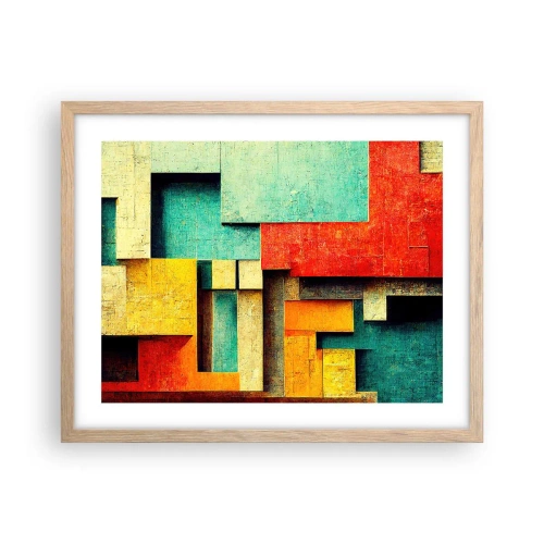 Poster în ramă de stejar deschis - Festival de unghiuri drepte - 50x40 cm