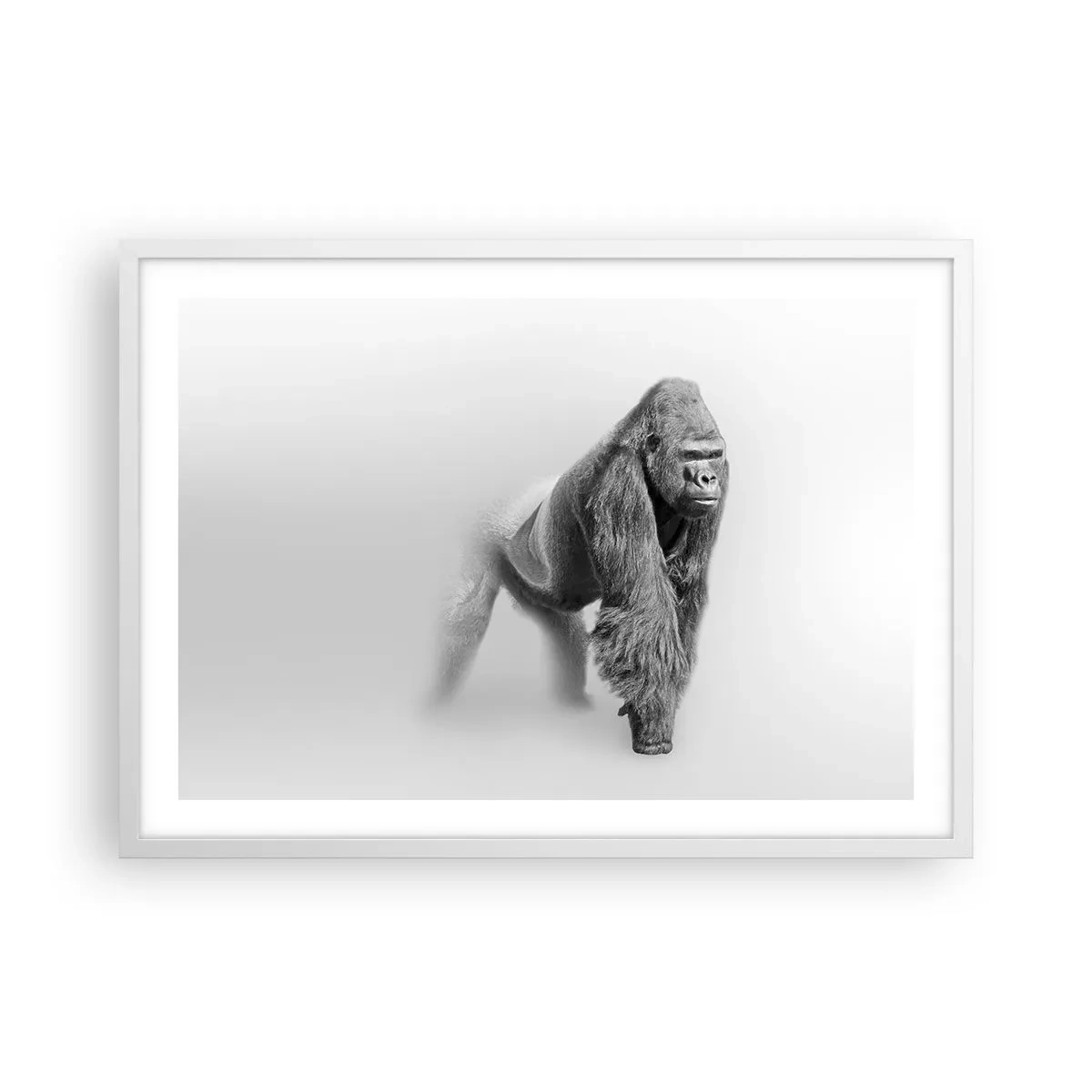 Poster în ramă albă - Încrezător în puterea lui - 70x50 cm