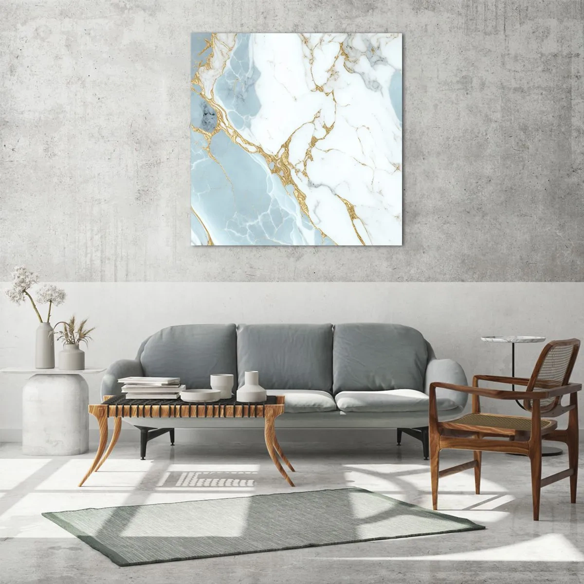 Tablou pe sticlă - Bogăția pietrei - 30x30 cm