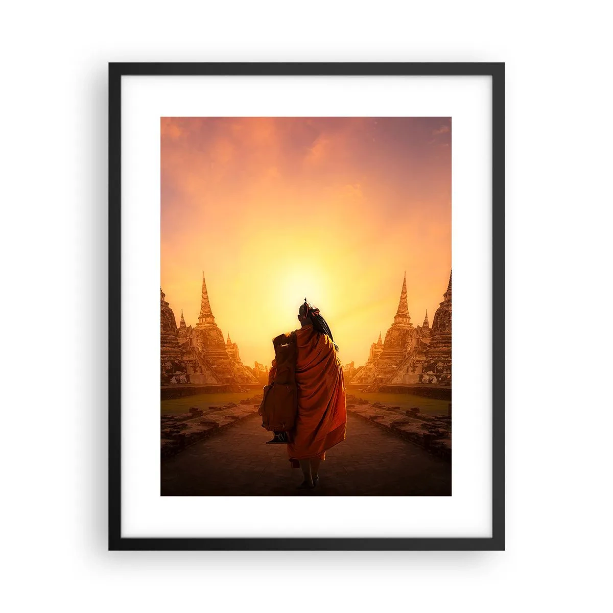 Poster în ramă neagră - În pace prin eternitate - 40x50 cm