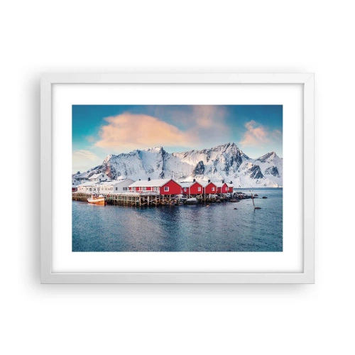 Poster în ramă albă - Retragerea nordică - 40x30 cm