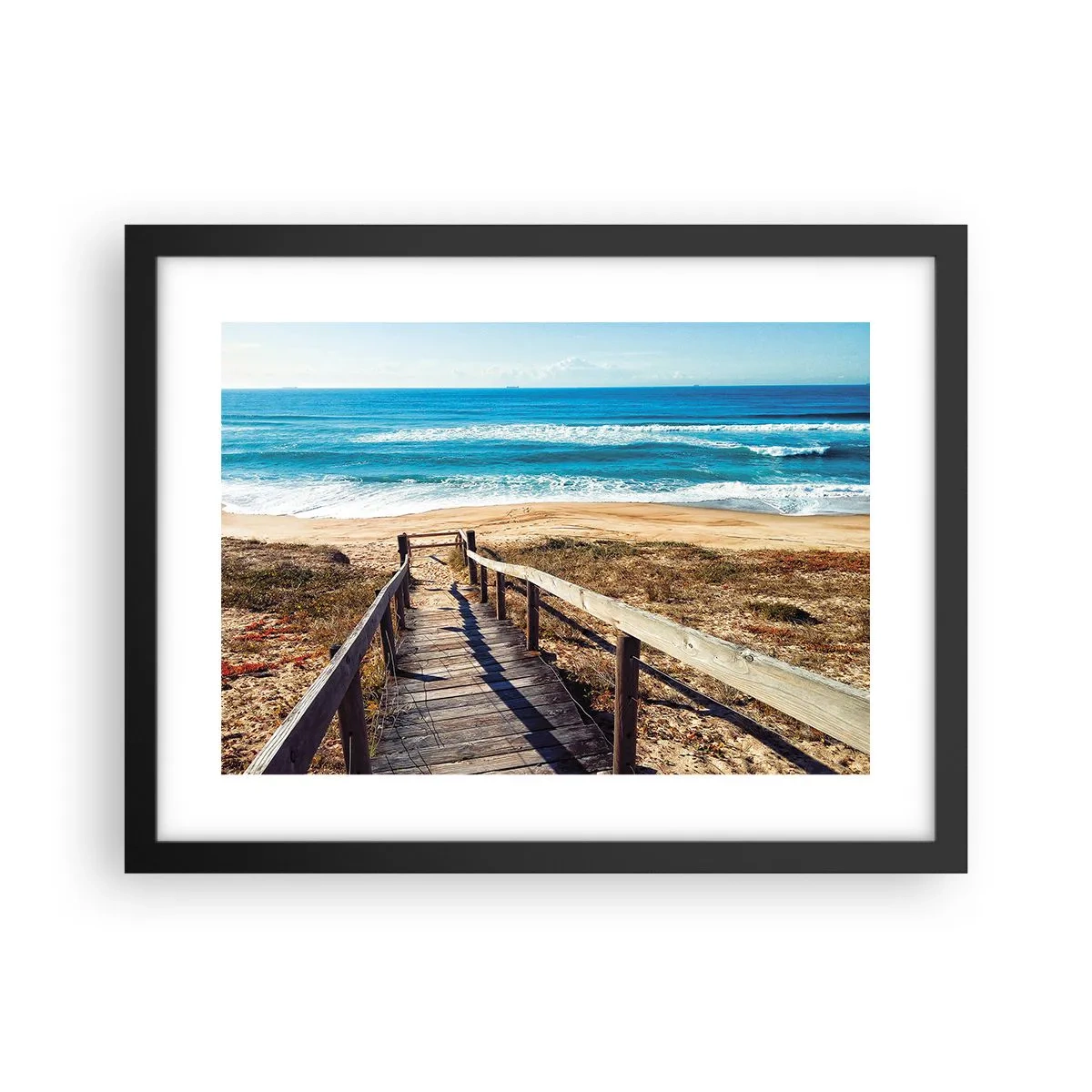 Poster în ramă neagră - Aleargă! - 40x30 cm