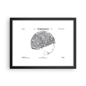 Poster în ramă neagră - Anatomia Toronto - 40x30 cm