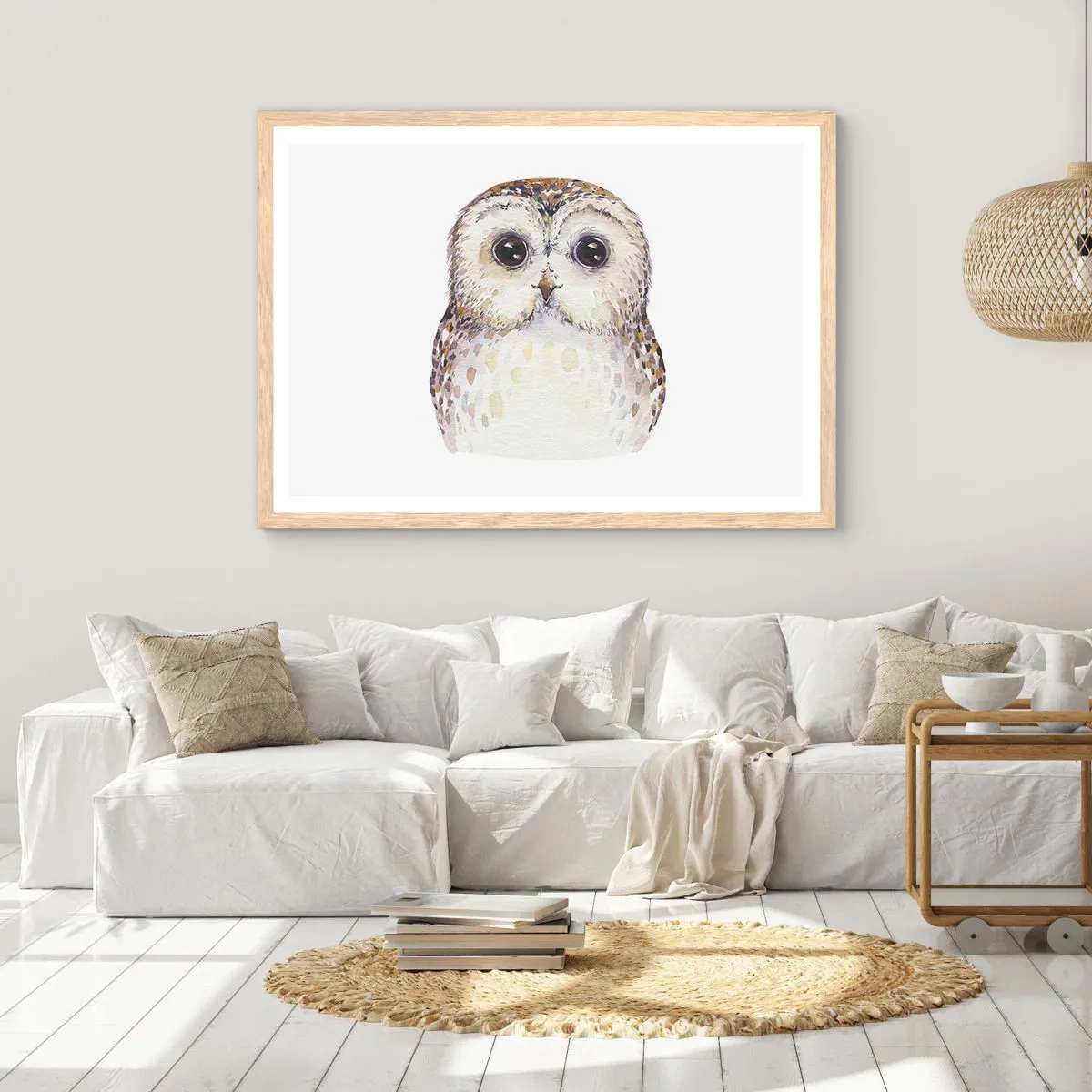 Poster în ramă de stejar deschis - Uită-te în ochii mei - 40x30 cm