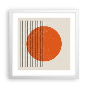 Poster în ramă albă - Întotdeauna soarele - 40x40 cm