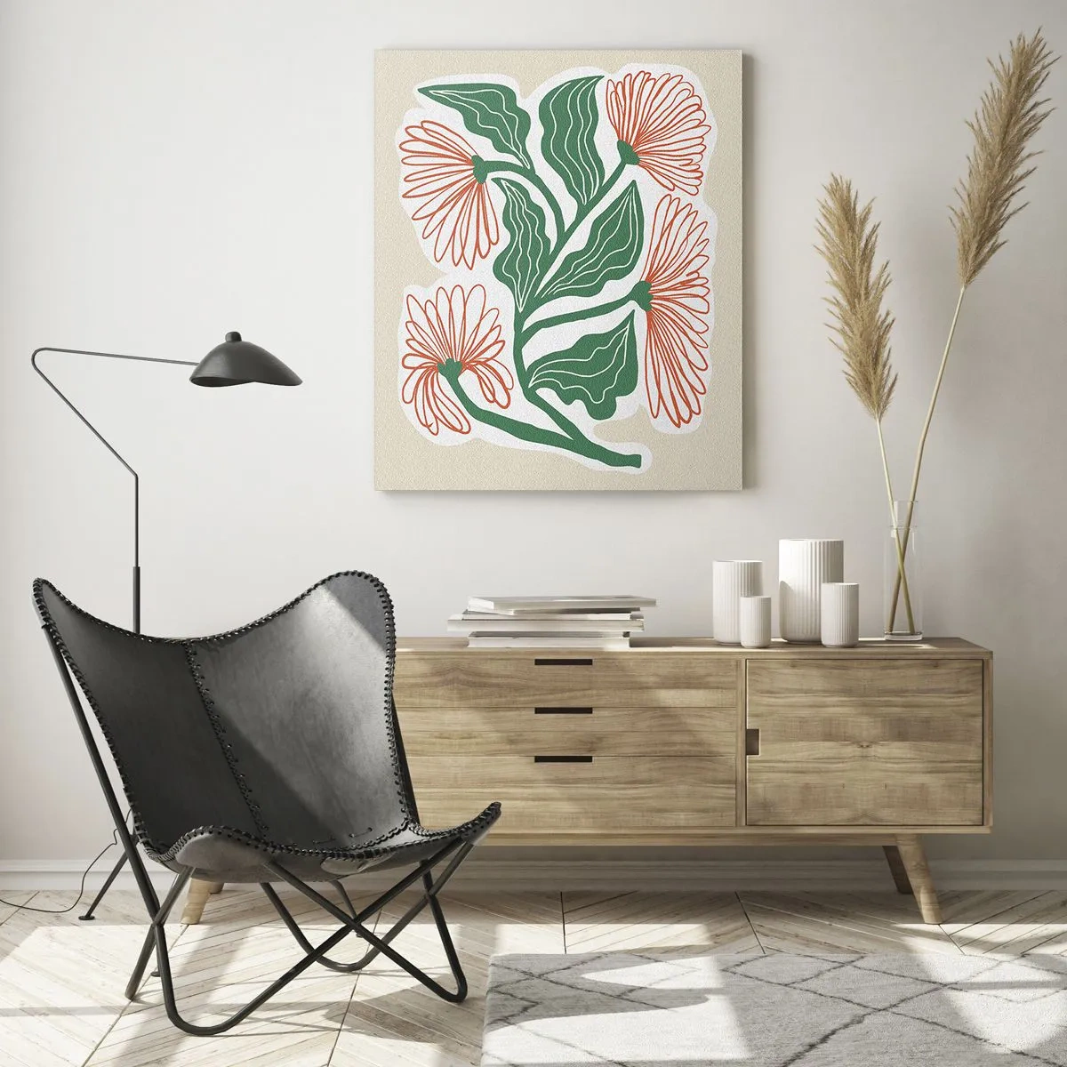 Tablou pe sticlă - Folclor modern - 70x100 cm