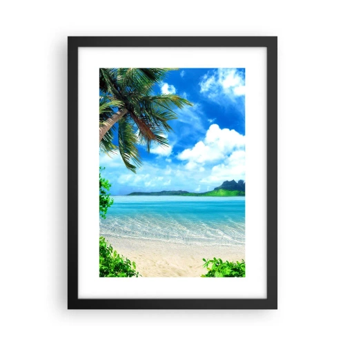 Poster în ramă neagră - Azur de la tropice - 30x40 cm