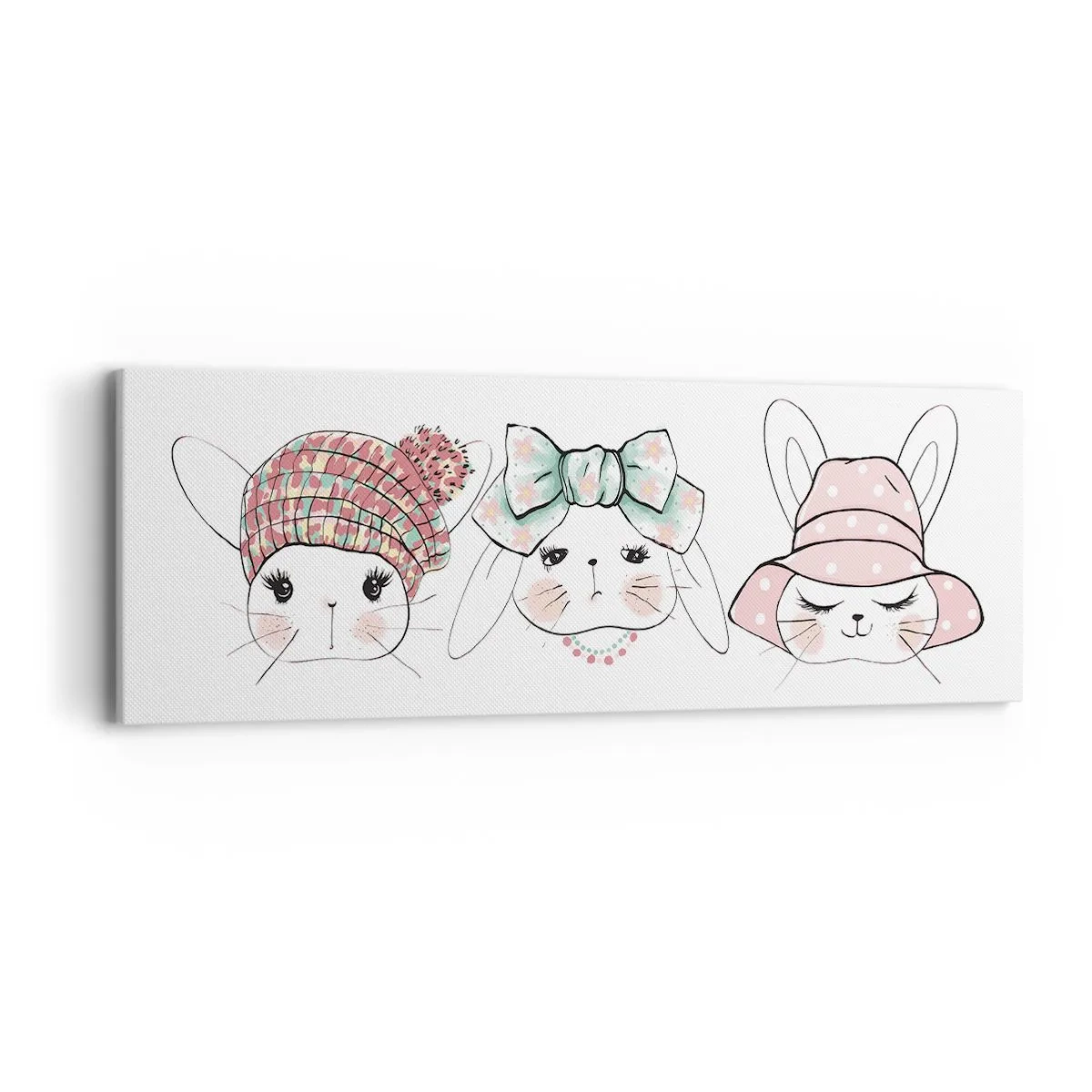 Tablou pe pânză - Gânditoare, tristă, mulțumită - 90x30 cm