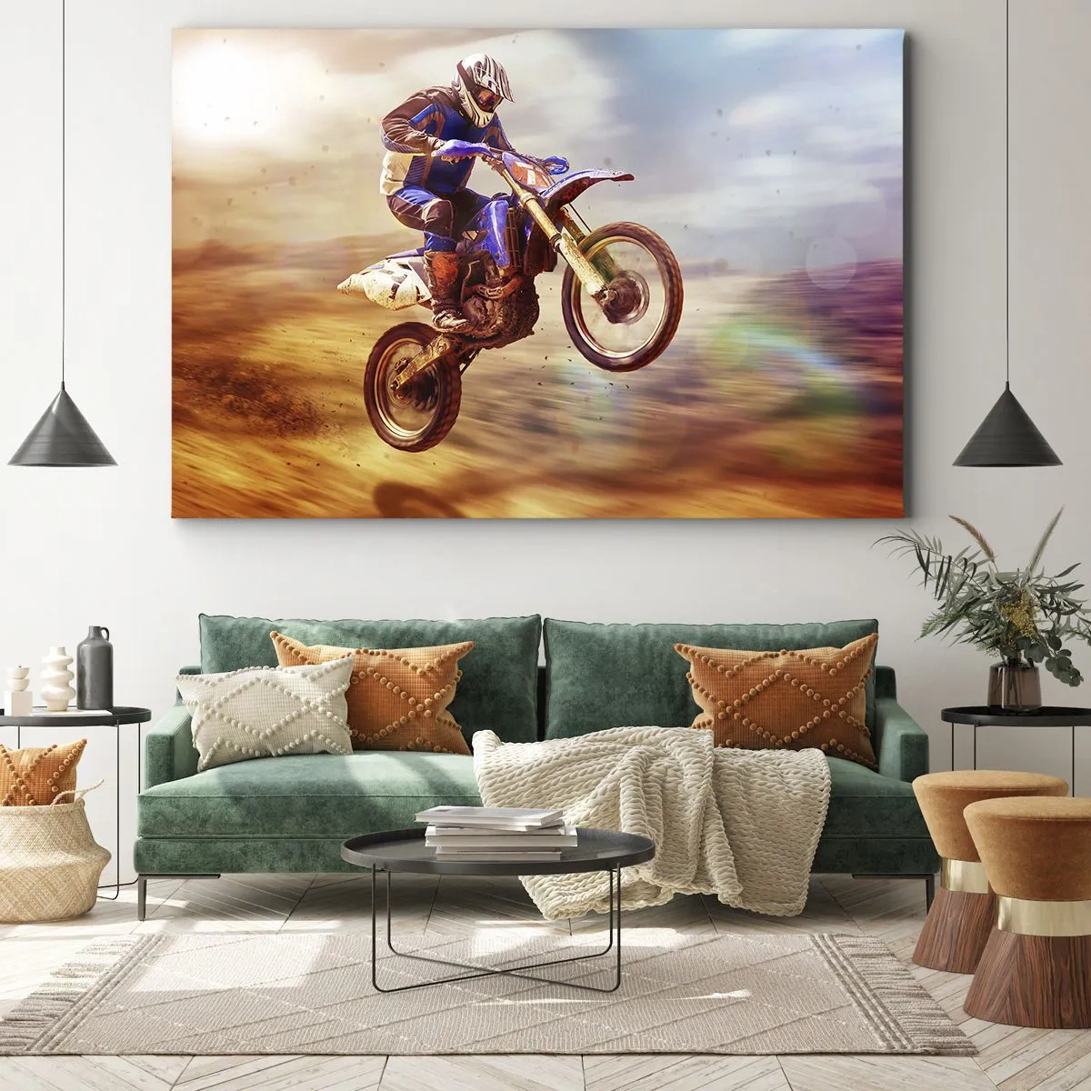 Tablou pe pânză - Nebunie motociclistă - 120x80 cm