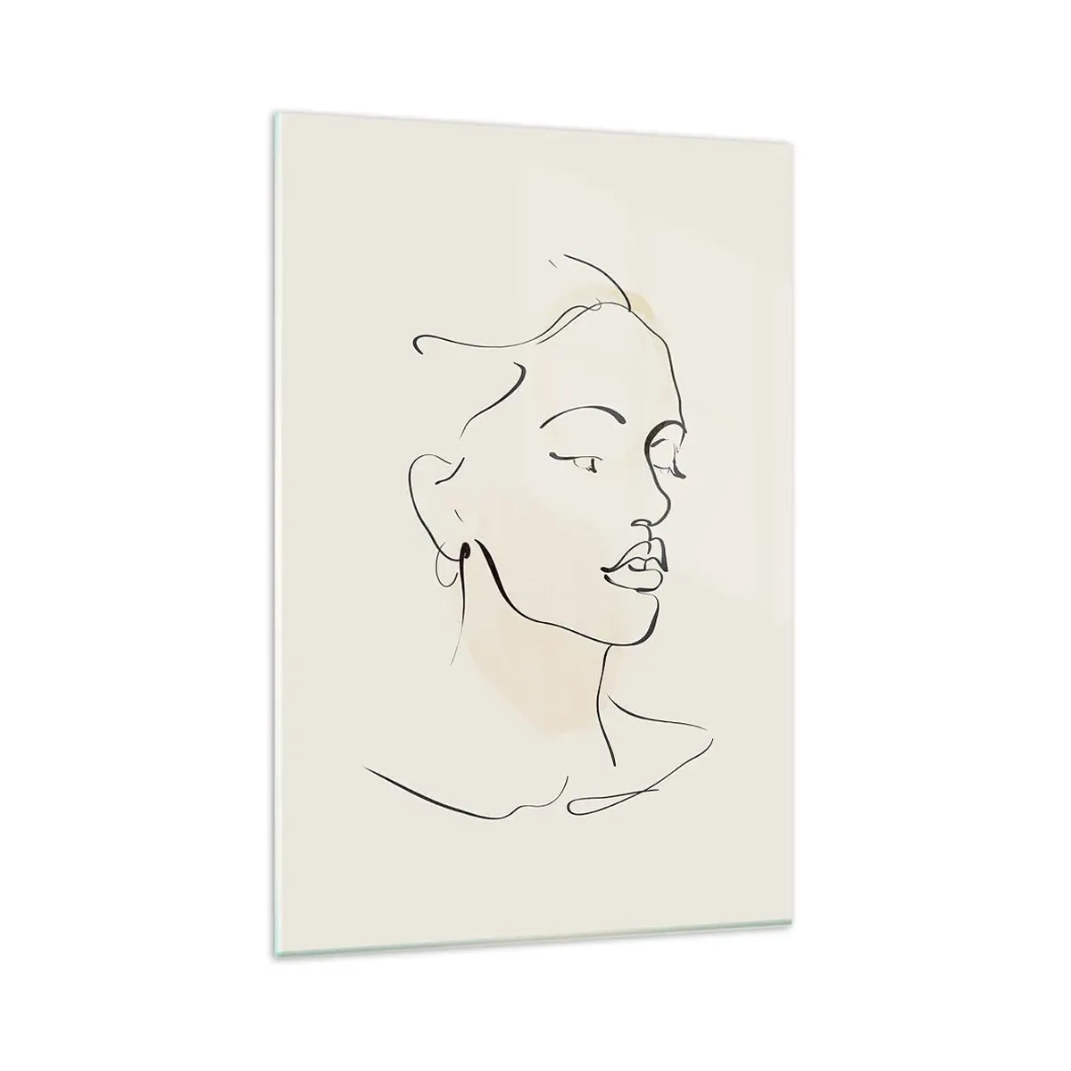 Tablou pe sticlă - Cu o linie sigură - 80x120 cm