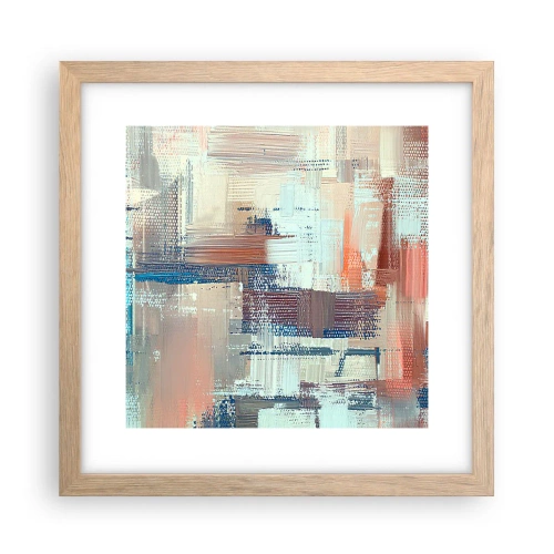 Poster în ramă de stejar deschis - Întinde-te spre lumină - 30x30 cm
