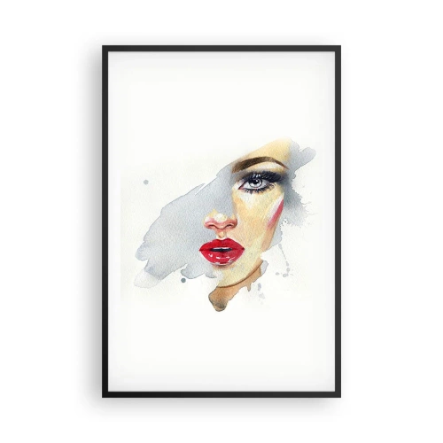 Poster în ramă neagră - Reflecție într-o picătură de apă - 61x91 cm