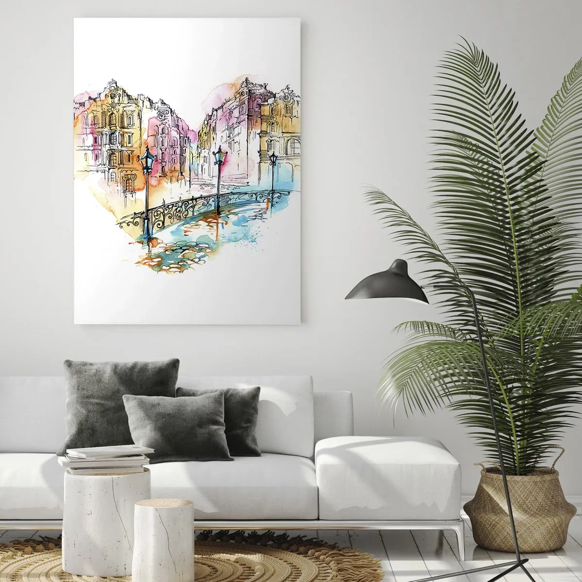 Tablou pe sticlă - Inima orașului - 50x70 cm